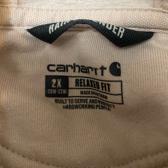 Carhartt Blush Women's 2XL Hoodie with Front Logo Relaxed Rain Defender - Picture 10 of 10